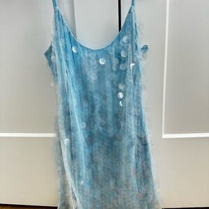 x REVOLVE Calypso Mini Dress in Blue Size XS
